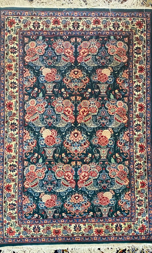 Oriental Hand Knotted Rug, Tabriz Design, Wool, 4” x 6.2’-EZ Jewelry and Decor