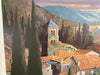 Max Hayslette, Village in The Sun, Oil Painting, 51” x 61”. Texture Print-EZ Jewelry and Decor