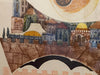 Amram Ebgi, Jerusalem Gate Limited Edition. 9/150. Hand Colored Etching with Intaglio Relief , Signed & Numbered-EZ Jewelry and Decor
