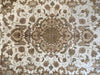 Hand Knotted Oriental Rug, Wool & Silk, 7’9”x 9’9”, Ivory-EZ Jewelry and Decor