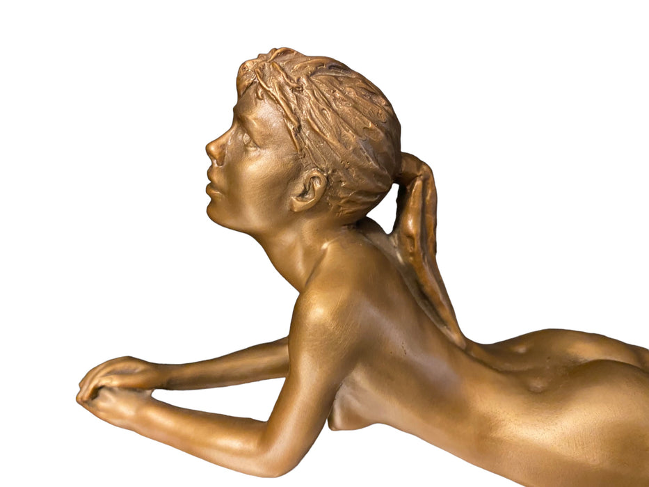 CLASSICAL LADY FIGURINE BRASS STATUE - Buy exclusive brass statues,  collectibles and decor