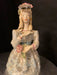 Vintage Porcelain Victorian Lady,  Cordey Lace Figurine With Flower, 9.75” x 5”-EZ Jewelry and Decor