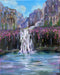 Shaida. M, Waterfall, Original Oil Painting, 24 X 30”-EZ Jewelry and Decor