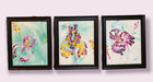 Iris,  Abstract Triptych Framed Original Paintings, Each Painting 24” x 20”, by artist R. Mansourkhani,-EZ Jewelry and Decor