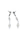 Dazzling Custom Earring Drop Silver and Crystal color, 2.5”, Gift Boxed jewelry-EZ Jewelry and Decor