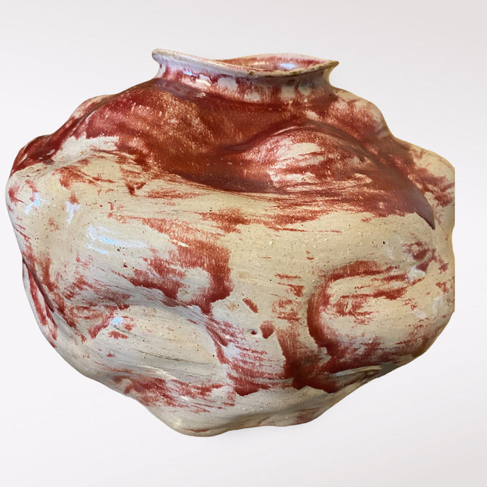 Large HandCrafted Ceramic Vase, Modern Ceramic Vase, 10” T x 12”-EZ Jewelry and Decor