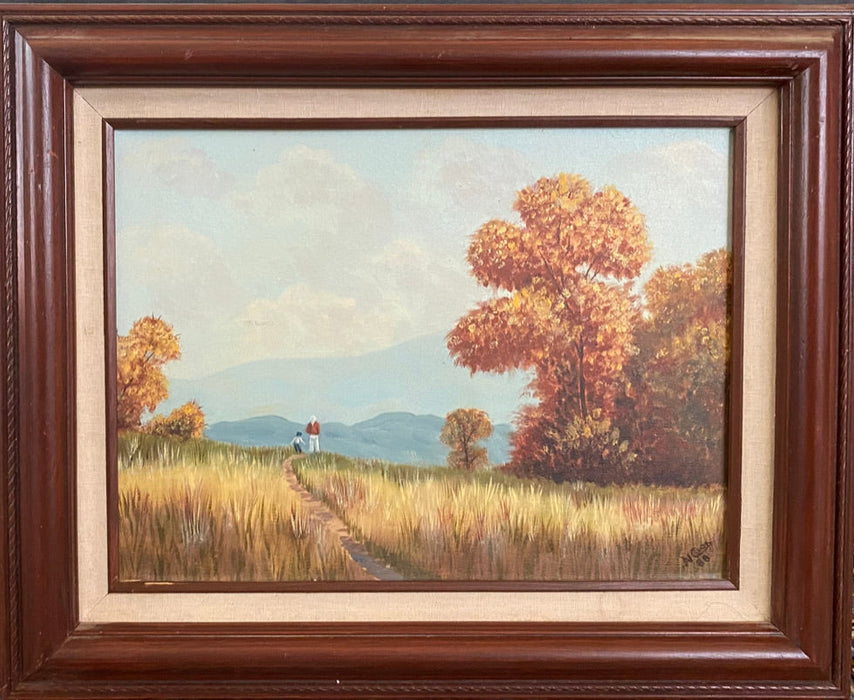 N. Cook, Fall, Framed Original Oil Painting,-EZ Jewelry and Decor