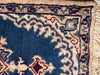 Persian Hand Knotted Small Rug- Nain Design, Wool & Silk accent, 25” x 16”, Small Blue & Beige Rug-EZ Jewelry and Decor