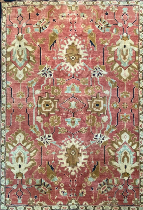 Turkish Hand Knotted Oushak Rug, 7.9  x 9.8, Wool-EZ Jewelry and Decor