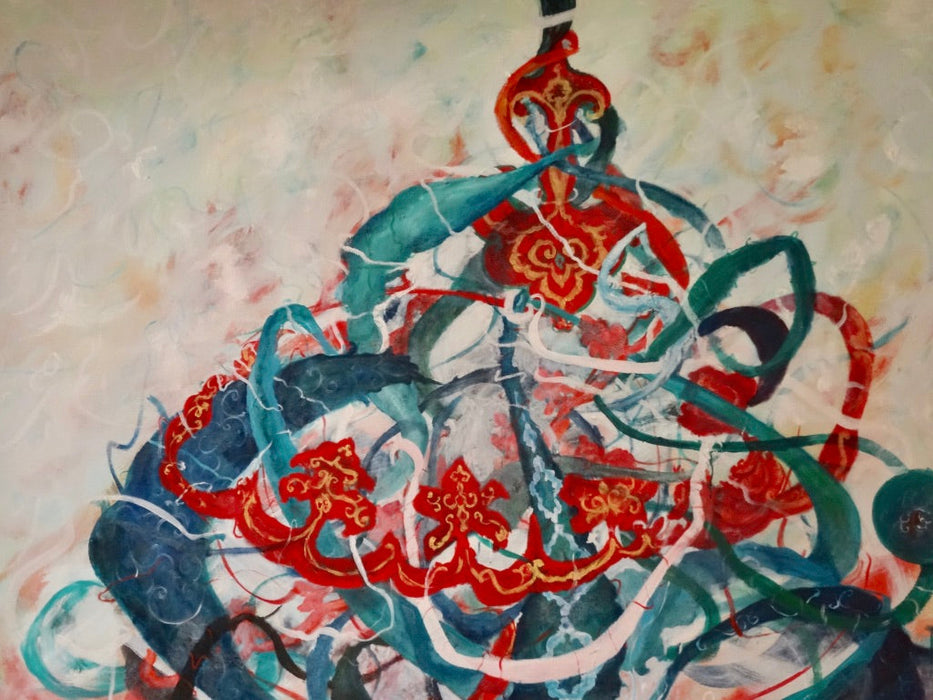 Mansourkhani Roya, Sama Dance, 2015, oil on canvas, 80"x 72"-EZ Jewelry and Decor