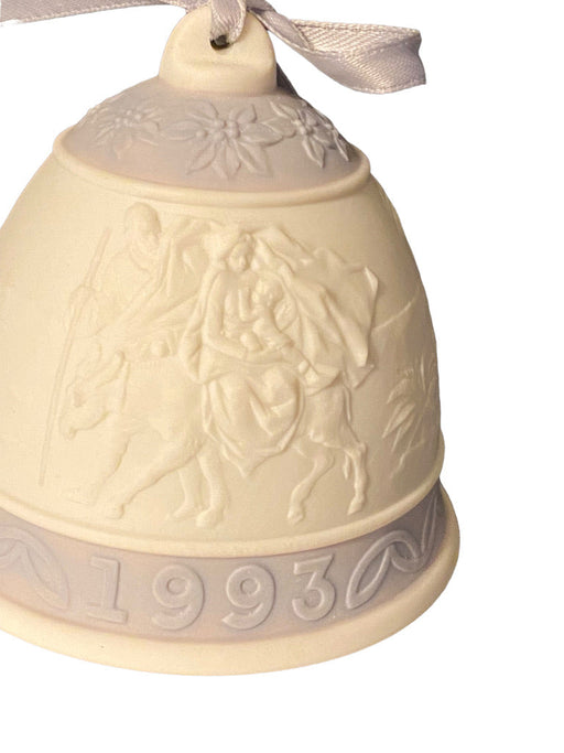 Lladro 1993 Porcelain Christmas Bell In Original Box, Rare, 2.75”-EZ Jewelry and Decor