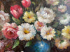 R. Wilcox, Flowers & Fruit. Framed Original Oil Painting, 28’ x 35”-EZ Jewelry and Decor