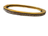 Vintage Swarovski Swan Signed Gold Tone Bracelet Bangle with Swarovski Crystal in Box.-EZ Jewelry and Decor