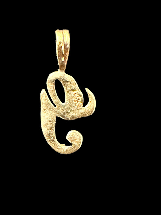 Charming G Letter Charm/ Pendant in14k Gold for Names Start with G.-EZ Jewelry and Decor