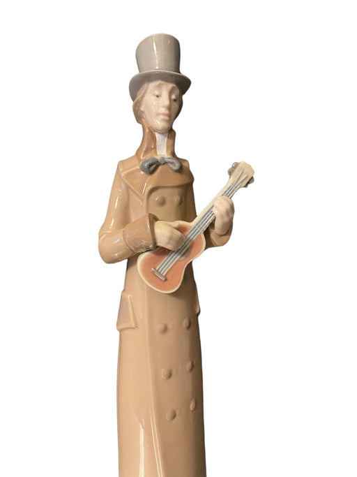 Vintage Lladro Musician With Guitar, 8173G, Porcelain Figurine Handmade In Spain-EZ Jewelry and Decor