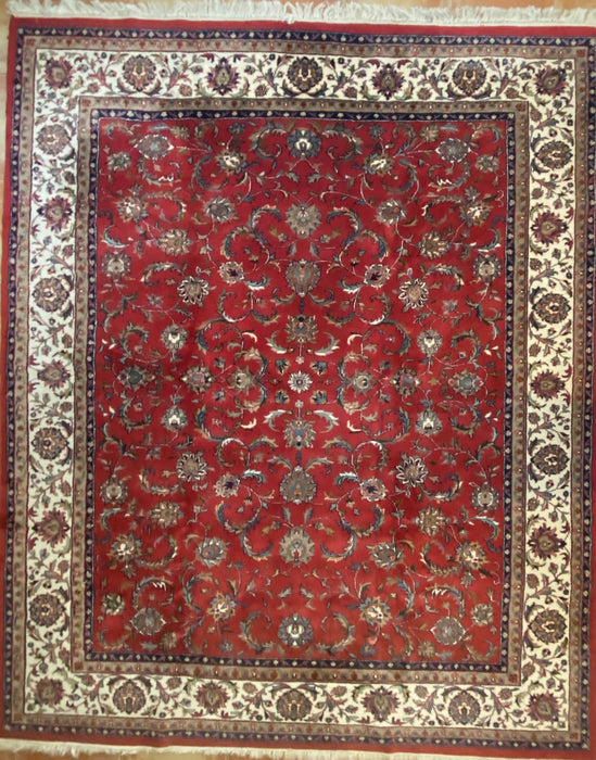 Indo Kashan Hand Knotted Oriental Rug. 8’x10’3”-EZ Jewelry and Decor