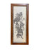 Vintage Framed Hanuman, Monkey God Fight, 35” x. 15.5”, Thai Ink On Fabric Textile Art-EZ Jewelry and Decor