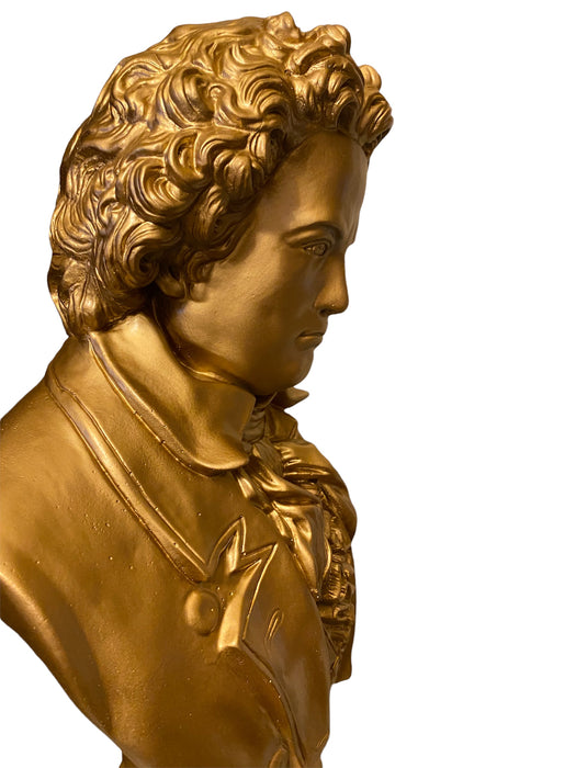Beethoven Bust, 23” T, Plaster, Vintage Beethoven Replica Bust Sculpture-EZ Jewelry and Decor