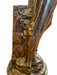 Classic/ Roman Replica Diana Statue. Vintage Ceramic and gold leaves 26”-EZ Jewelry and Decor