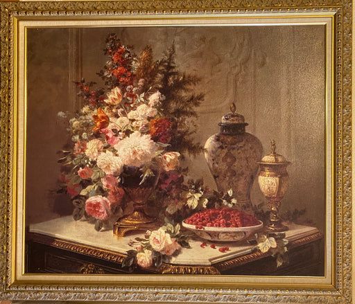 P.Riot, Still life with Flowers’ Framed print on Board.-EZ Jewelry and Decor