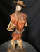 Vintage 3pc Folk Art Figurines,Paper Mache Figures.-EZ Jewelry and Decor