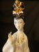 Vintage Handcrafted, Hand Painted, Porcelain Statue, Signed By a Chinese Master. Porcelain Figurine. A Chinese lady with Pink Flower-EZ Jewelry and Decor