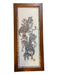 Vintage Framed Hanuman, Monkey God Fight, 35” x. 15.5”, Thai Ink On Fabric Textile Art-EZ Jewelry and Decor