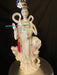 Geisha Playing Flute Porcelain Figurine Handcrafted, Hand Painted Signed 17"T-EZ Jewelry and Decor