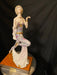 Stunning Capodimonte Vittorio Sabadin Sculpture Dancing Lady With Cape Figure On Wood Bas, Porcelain,  Hand Made And Hand Painted in Italy 17.5"t-EZ Jewelry and Decor