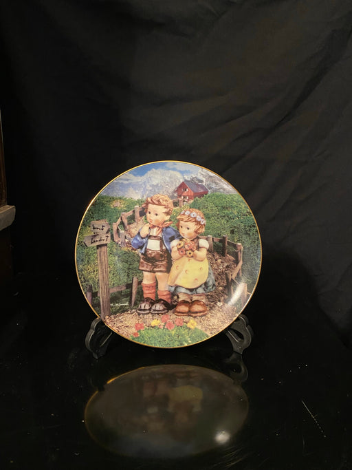 Vintage The Danbury Mint M J Hummel Plate- “ Little Companions” Collection- Country Crossroads-EZ Jewelry and Decor