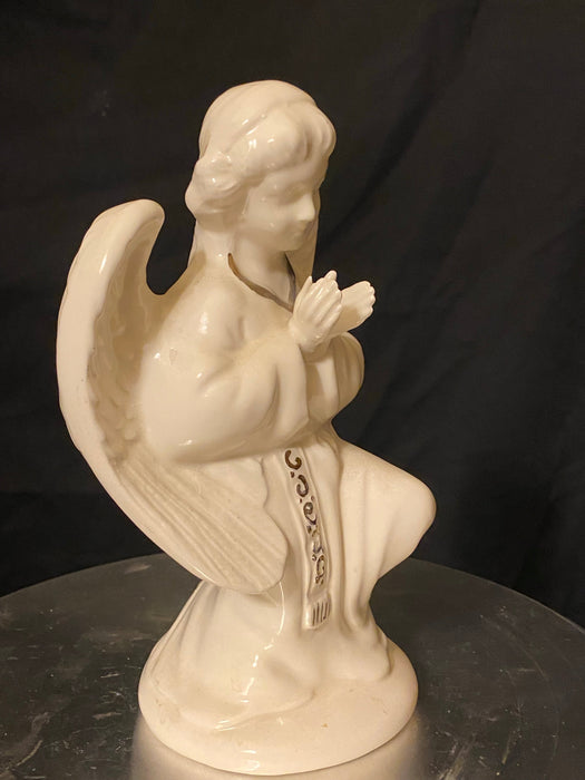 Vintage Porcelain a pair of Angel Figurines, Kneeling Angel, 8.5”-EZ Jewelry and Decor
