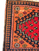 Small Hand Knotted Persian Rug, Bakhtiari Design Small Wool Rug, Orange and Red Rug, 16” x 12.5”-EZ Jewelry and Decor