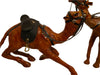 Vintage Two Leather Camels, Hand Crafted 7.5”T & 5.75” T-EZ Jewelry and Decor