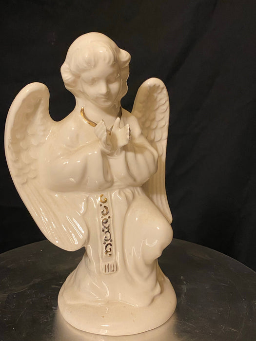 Vintage Porcelain a pair of Angel Figurines, Kneeling Angel, 8.5”-EZ Jewelry and Decor