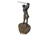 Classic Semi Antique Female Golfing Bronze Statue, 9 in Tall-EZ Jewelry and Decor