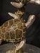 Vintage Sea Turtle Duet Figures, Hand Crafted, 12”-EZ Jewelry and Decor