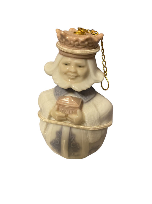 Vintage Retired Lladró - King Melchor, Christmas Porcelain Ornament in Original Box, 3.5” T -EZ Jewelry and Decor