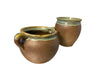 Two Ceramic Flowerpots. 3.75” T , 2.75” T-EZ Jewelry and Decor