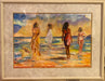 R. Mansourkhani , On a Beach. Original Oil Painting, 32” x 41”-EZ Jewelry and Decor
