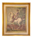 After Johann Elias Ridinger, An Equestrian prints on Silk 15” x 13”-EZ Jewelry and Decor