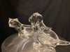 Two Glass Cat & Dog Statues/ Candle Holder , 4” x 9.5”.-EZ Jewelry and Decor