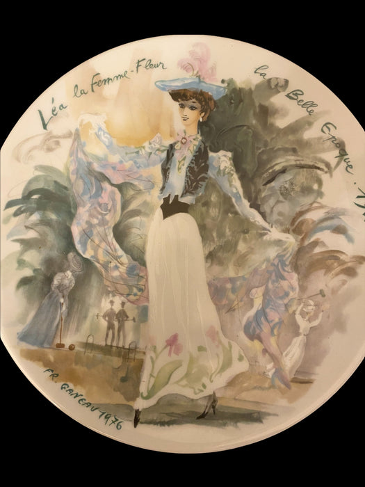 1977 Lea, la Femme Fleur. Les Femmes du Siecle - Women of the Century, Vintage Fine China Plate, 8.25”-EZ Jewelry and Decor
