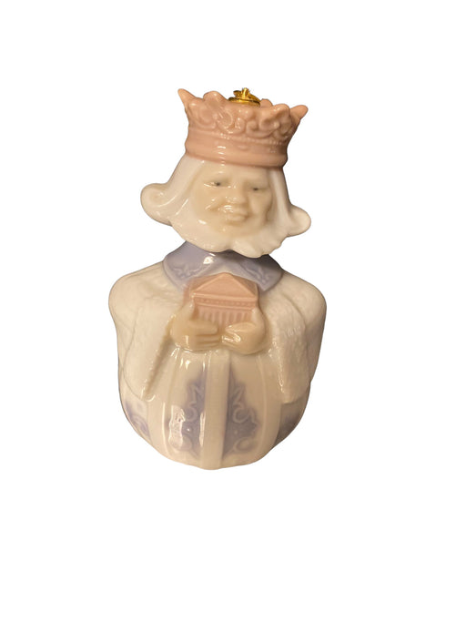 Vintage Retired Lladró - King Melchor, Christmas Porcelain Ornament in Original Box, 3.5” T -EZ Jewelry and Decor
