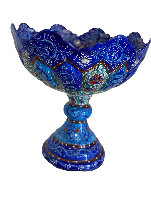 Minakari Persian Enamel Candy Bowl, Handcrafted ,3.75”-EZ Jewelry and Decor