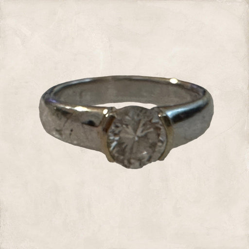 Specular Wedding/ Engagement Silver Ring Cubic Zirconia Diamond Rings. Size 6.5. Vintage Silver Woman Ring, Come in Gift Box-EZ Jewelry and Decor