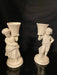 2 Porcelain Figurine,Girl Basket Carrier-Boy Basket Carrier by Belleek Ireland 8.75"x3.75",vintage-EZ Jewelry and Decor