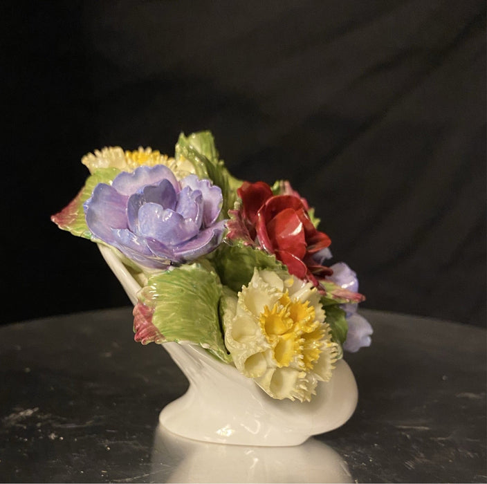 Vintage Aynsley Collectible Flower Baskets June and September - Hand Modelled, Hand Painted Bone China- Fine Bone China-EZ Jewelry and Decor