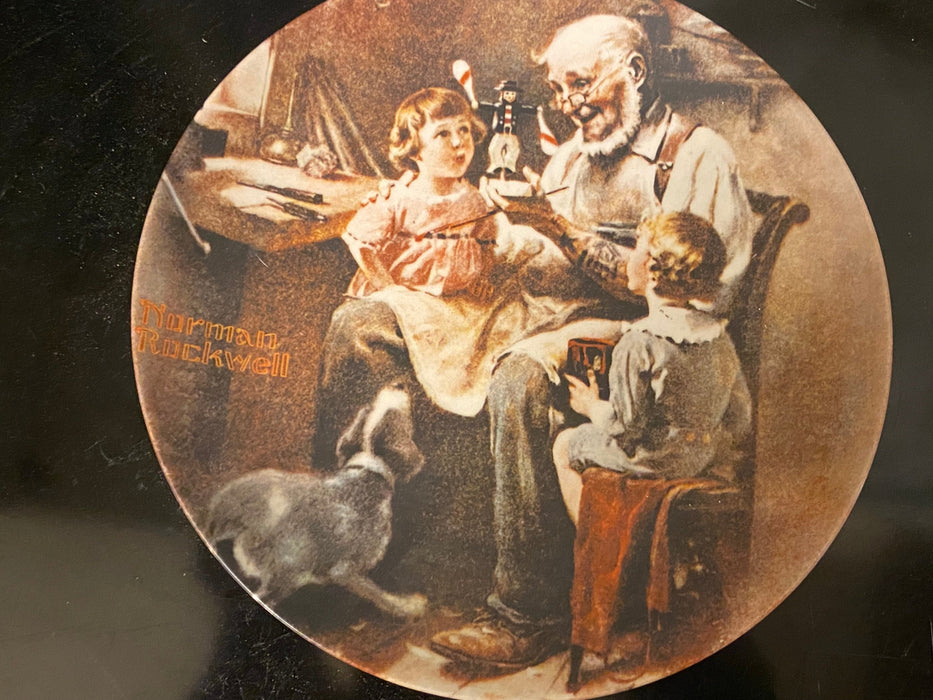 Norman Rockwell Collector Plate ,"The Toy Maker” 1st Edition,  Vintage Fine China Plate, 8”-EZ Jewelry and Decor