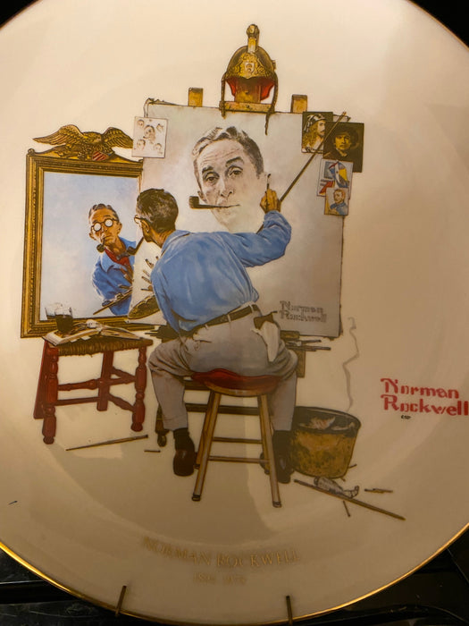 norman rockwell self portrait painting