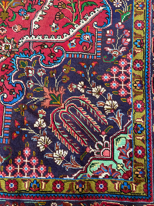 Handmade Vintage Persian Tabriz Rug, 12.8X10, Wool-EZ Jewelry and Decor